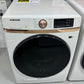 Samsung White Front Load Washer & Electric Dryer Set WF50BG8300AE / DVE50BG8300E  Pristine new condition.