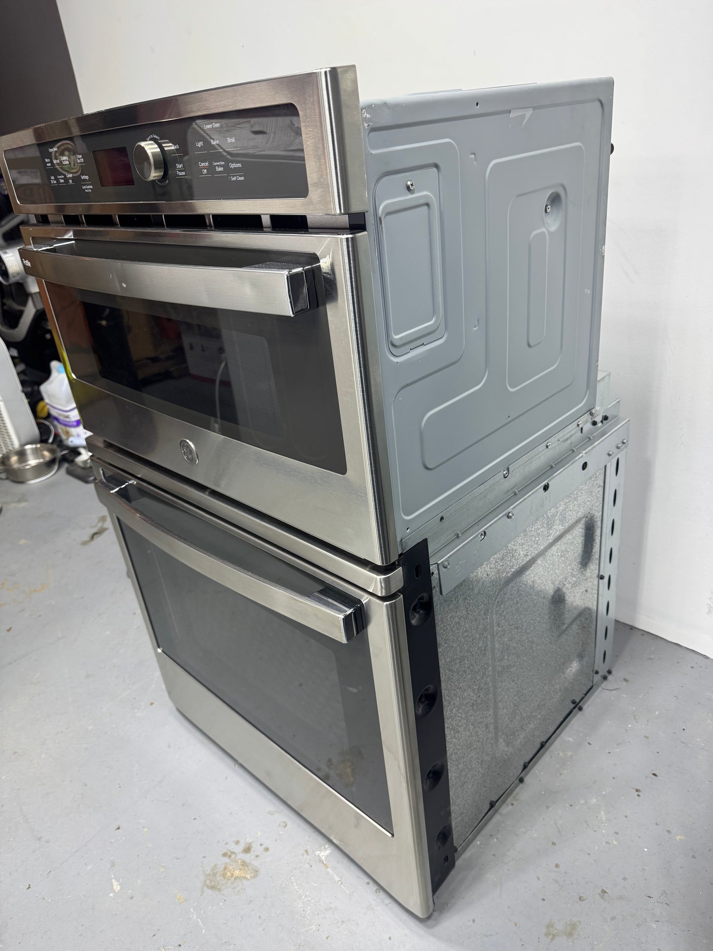 GE 27in Convection Wall Oven &amp; Microwave PK7800SKSS