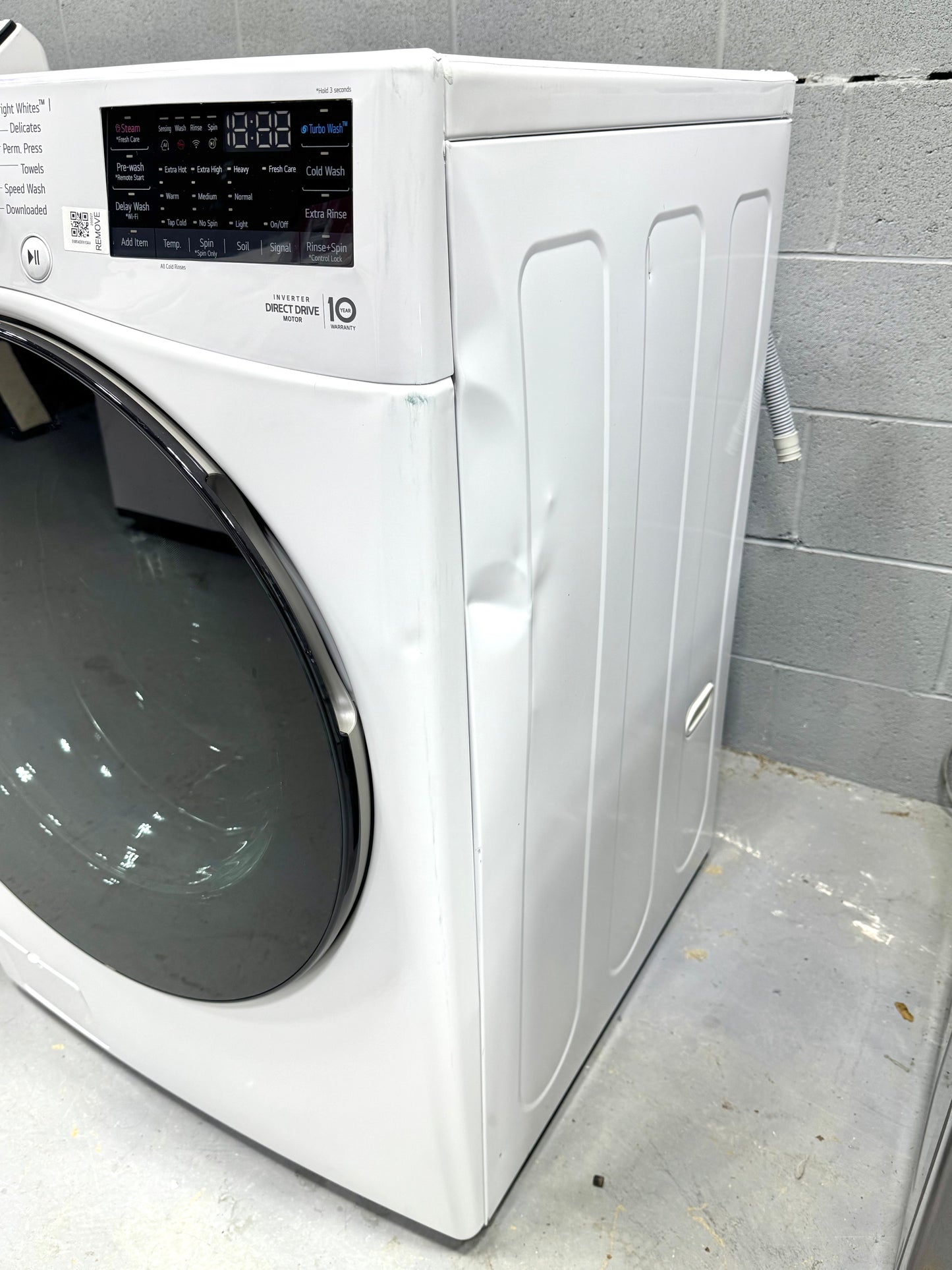 LG White Front Load Washer WM4080HWA